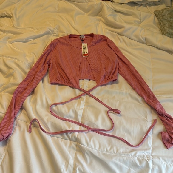 Tie Waist Long Sleeve Outerwear
